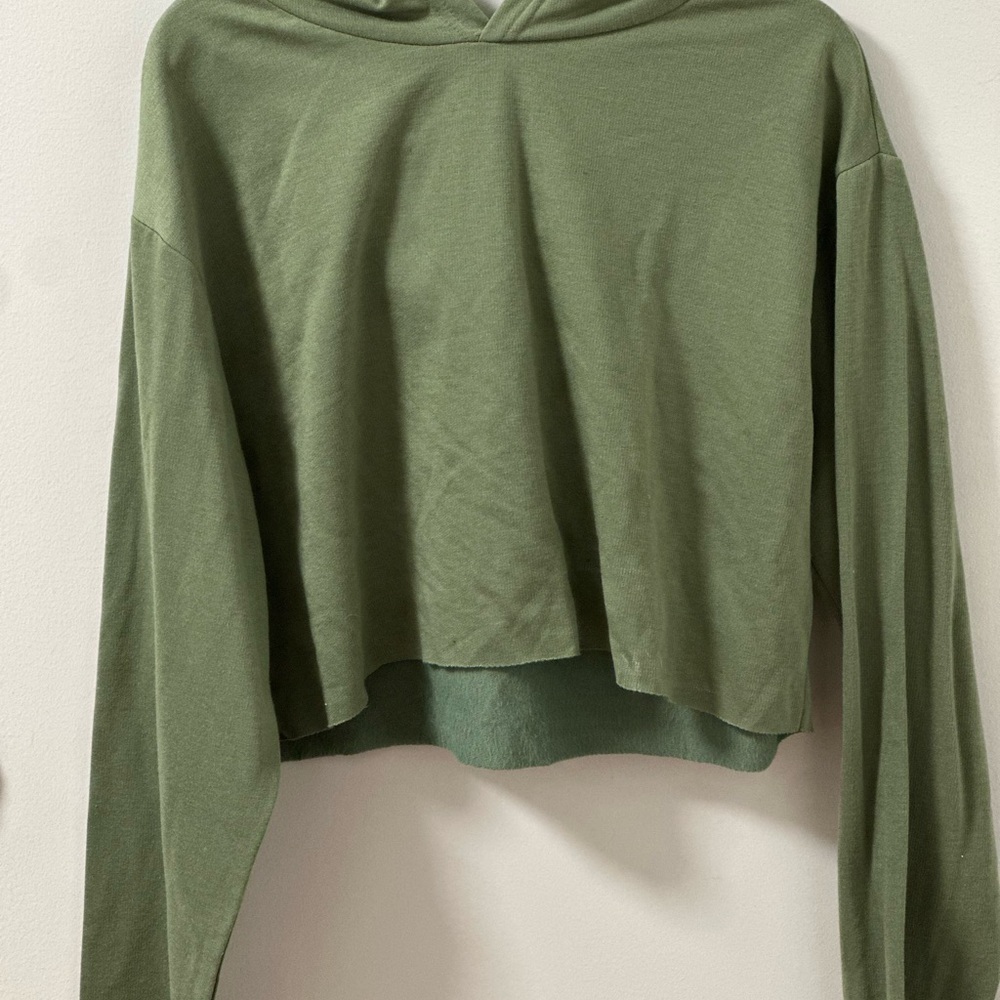 Olive Green Women's Hoodie Top